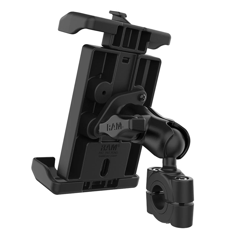RAM Torque 19mm-25mm Handlebar Rail Quick Grip Pro XL Phone Kit 1" Ball