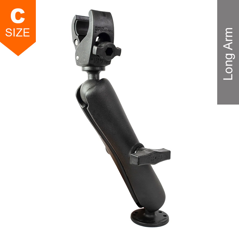 RAM Tough-Claw 16-29mm Small Clamp Long Arm Trolling Motor Stabiliser 1.5" Ball