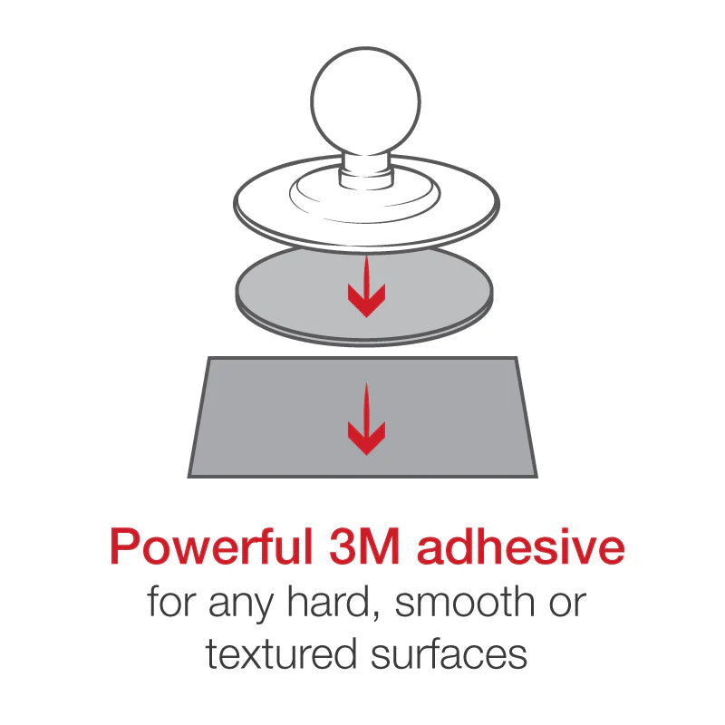 RAM Adhesive Flex Mount Universal X-Grip for 7”-8” Tablets Kit 1" Ball
