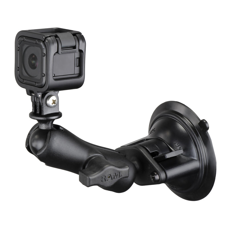 PROMOUNT-RAM Twist-Lock Suction Cup GoPro Action Camera Kit 1" Ball-RAM-B-166-GOP1U