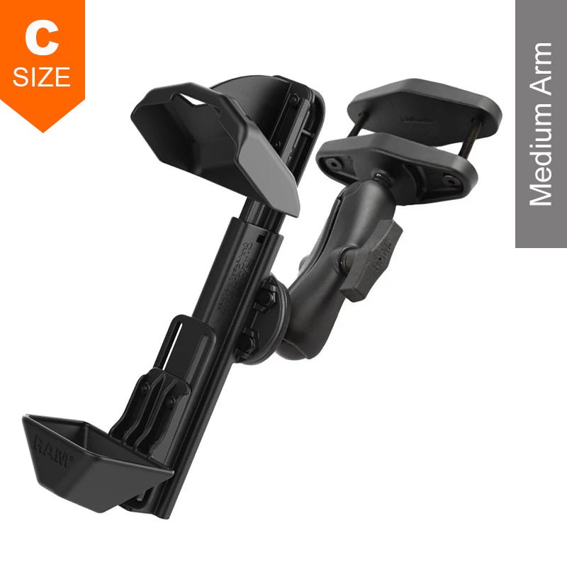 PROMOUNT-RAM 100mm Post Clamp Quick-Draw Mount Kit for Zebra TC8000/8300 1.5” Ball-RAM-101-247-4-ZE9U