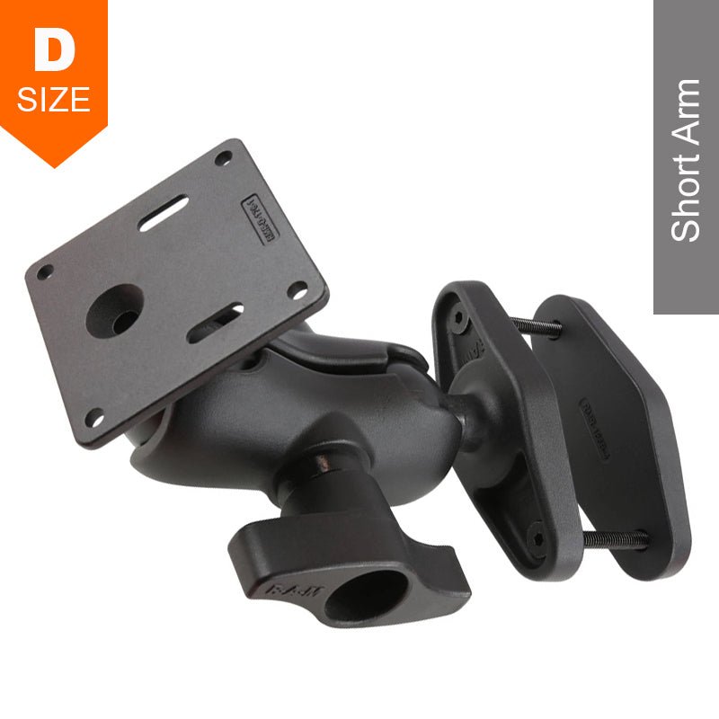 PROMOUNT - RAM 100mm Square Post Clamp Mount 75mm x 75mm VESA Plate 2.25" Ball - RAM - D - 2461U - C - 247 - 4