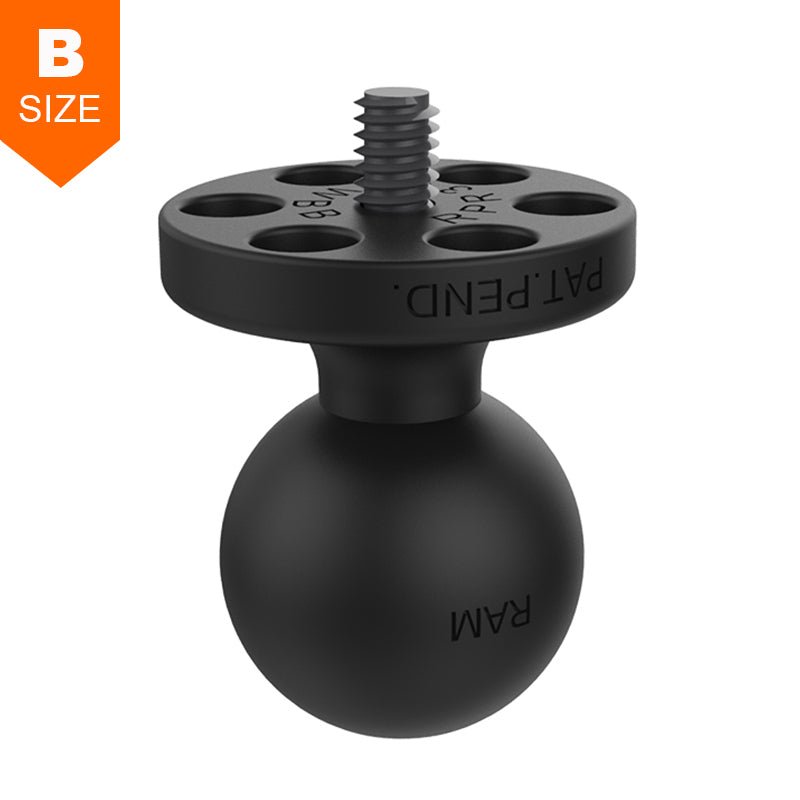PROMOUNT - RAM 1/4" - 20 Threaded Stud with Wide Base for Cameras 1" Ball - RAP - B - 366U
