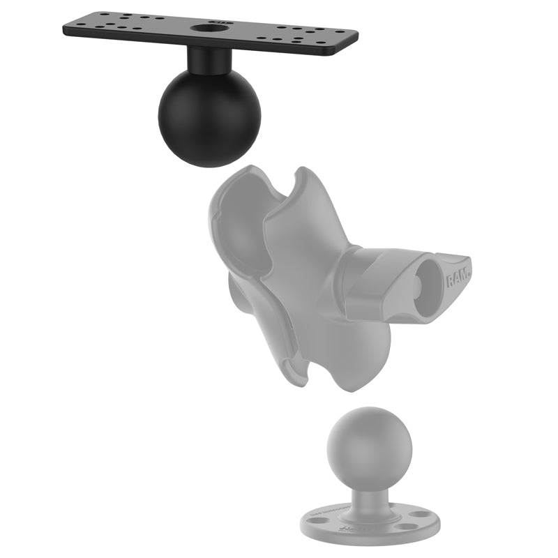 PROMOUNT - RAM 159mm x 50mm Rectangular Base 2.25” Ball - RAM - D - 115BU