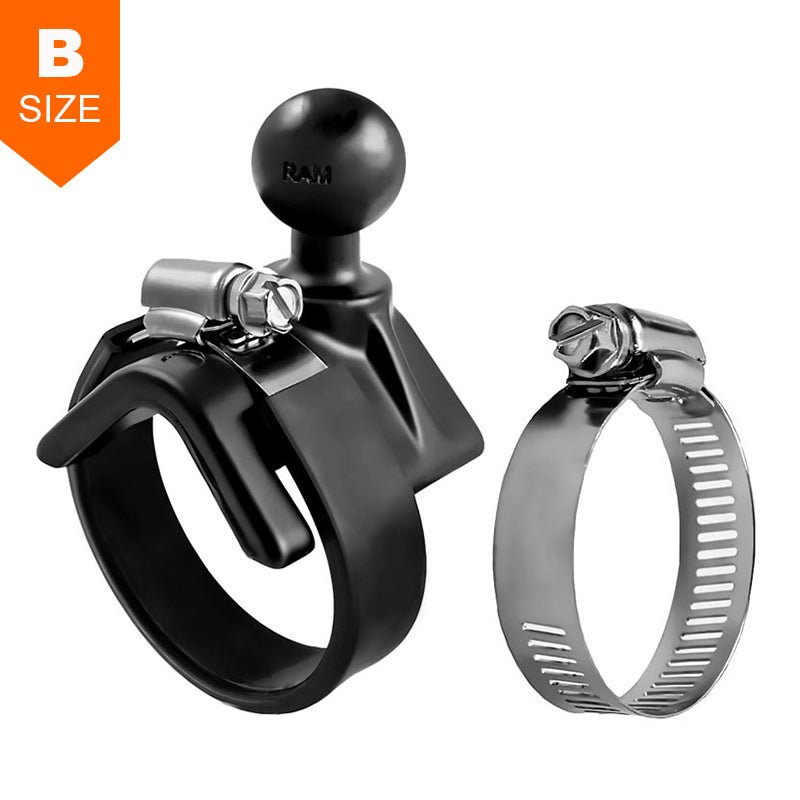 PROMOUNT - RAM 25mm - 53mm Strap Hose Clamp V - Base 1" Ball - RAM - B - 108BU