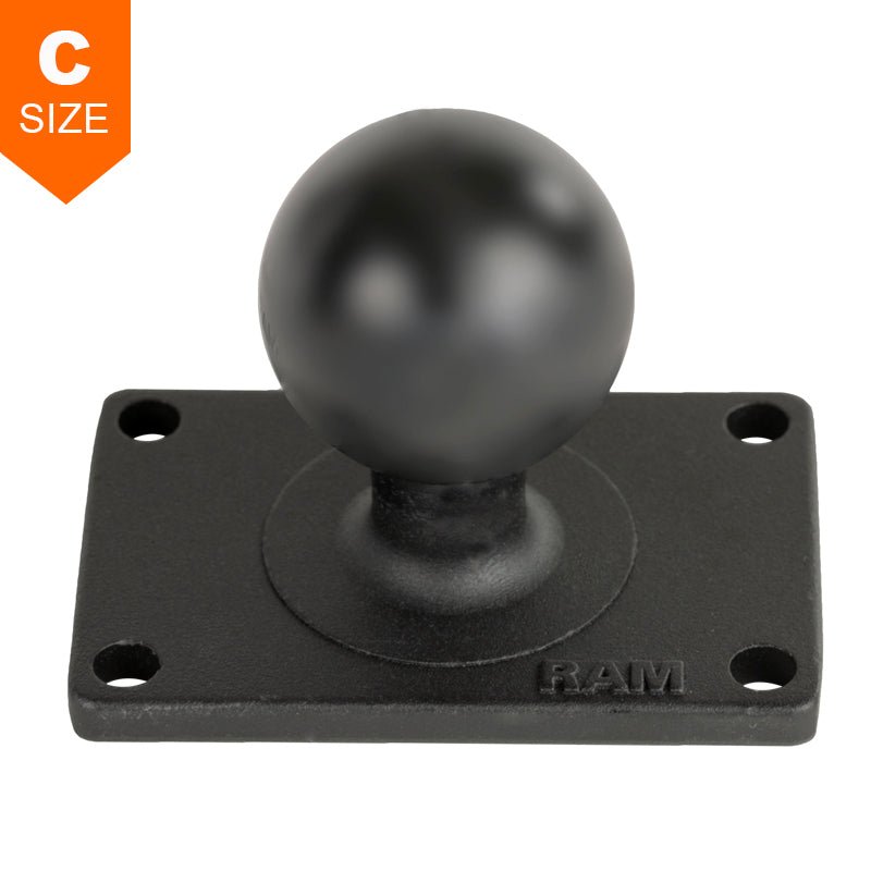 PROMOUNT - RAM 38mm x 63mm 4 - Hole Rectangular Base 1.5" Ball - RAM - 202U - 23