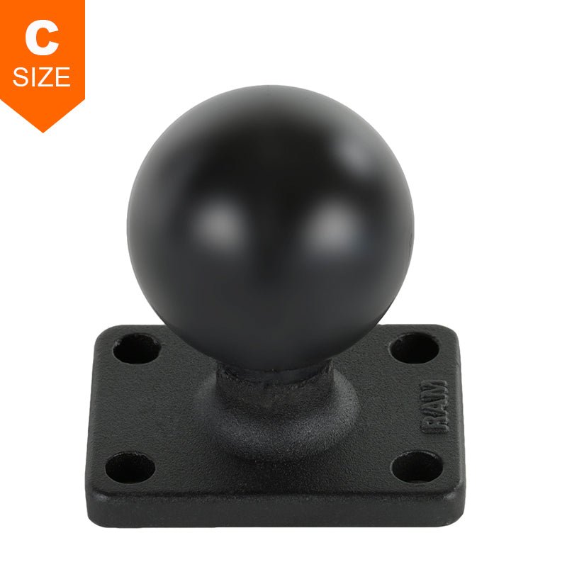PROMOUNT - RAM 38mm x 63mm Base with 25mm x 50mm 4 - Hole Pattern 1.5" Ball - RAM - 202U - 1525