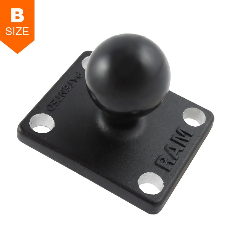 PROMOUNT - RAM 4 Hole AMPS Adapter Base 7mm Holes 1" Ball - RAM - B - 347U - BT