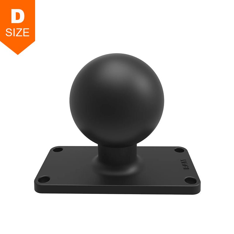 PROMOUNT-RAM 50mm x 100mm Rectangular Base with 38mm x 89mm 4-Hole Pattern 2.25" Ball-RAM-D-202U-24