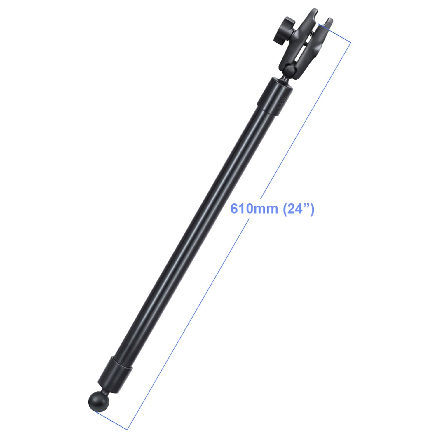 PROMOUNT - RAM 610mm PVC Extension with Ball Ends & Double Socket Arm 1" Ball - RAP - BB - 230 - 24 - 201U