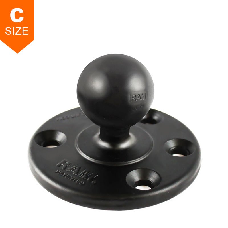 PROMOUNT - RAM 93mm Large Round Plate 1.5" Ball - RAM - 240U