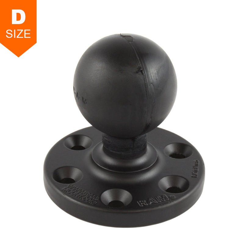 PROMOUNT - RAM 93mm Round Base with 6 Holes 2.25" Ball - RAM - D - 202U - SYM1