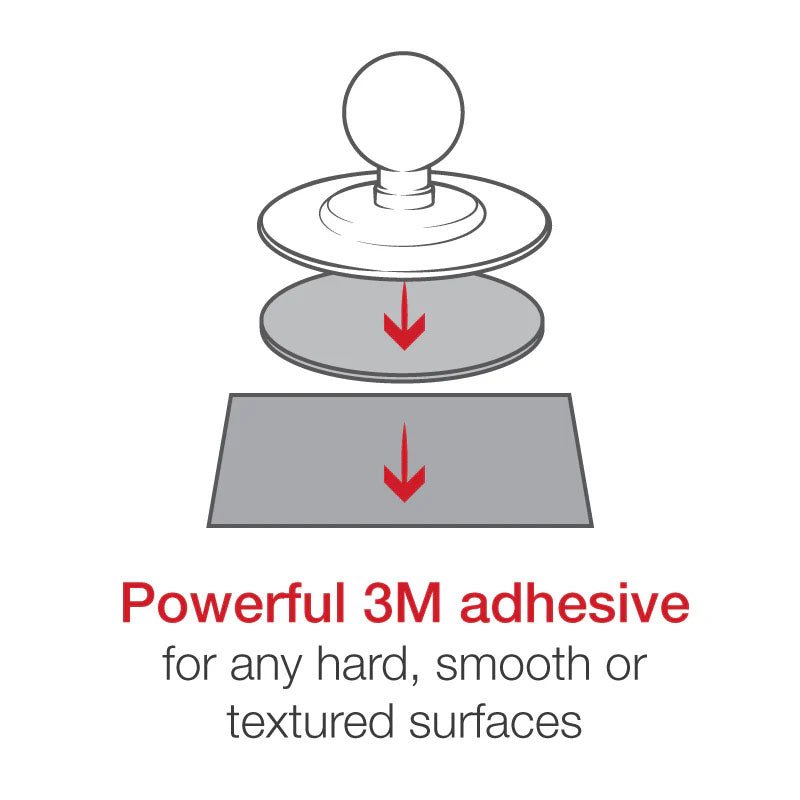 PROMOUNT - RAM Adhesive Flex Mount Universal Large X - Grip Large Phone Kit 1" Ball - RAP - B - 378 - UN10U