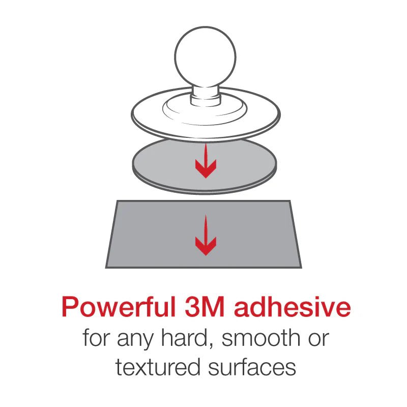 PROMOUNT-RAM Adhesive Flex Mount Universal X-Grip for 7”-8” Tablets Kit 1" Ball-RAP-B-378-UN8U