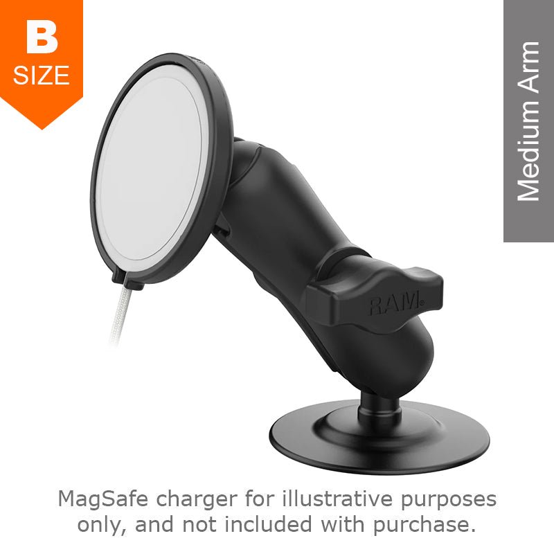 PROMOUNT - RAM Apple MagSafe 25W Flex Adhesive Surface Mount Kit 1" Ball - RAP - B - 378 - AP - MAG - 1U