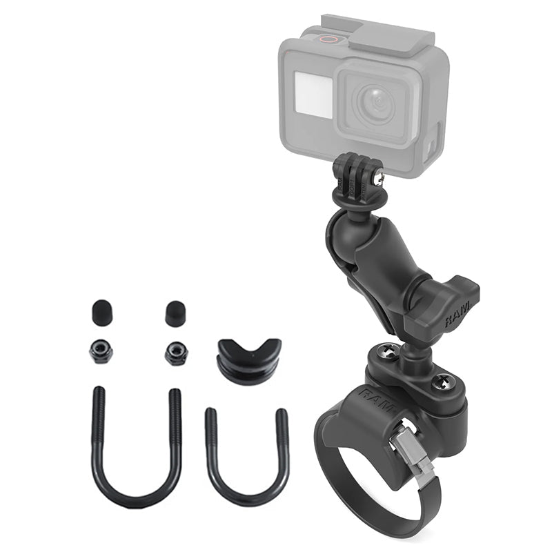 PROMOUNT-RAM ATV Side by Side U Bolt Handlebar Rail GoPro Action Camera Mount Kit 1" Ball-RAM-B-149Z-2-GOP1U