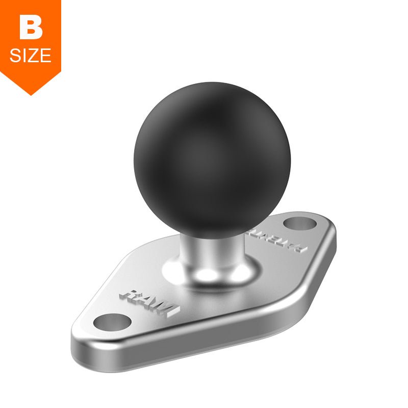 PROMOUNT - RAM Chrome 62mm x 33mm Diamond Base 1" Ball - RAM - B - 238CHU