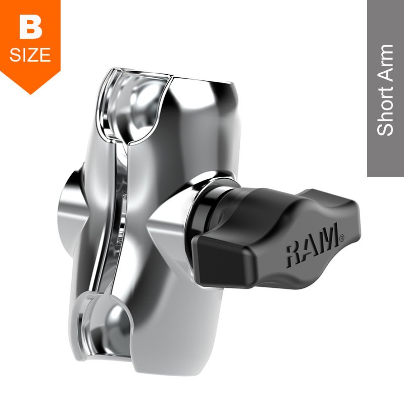 PROMOUNT - RAM Chrome Short Double Socket Arm for 1" Balls - RAM - B - 201 - ACHU