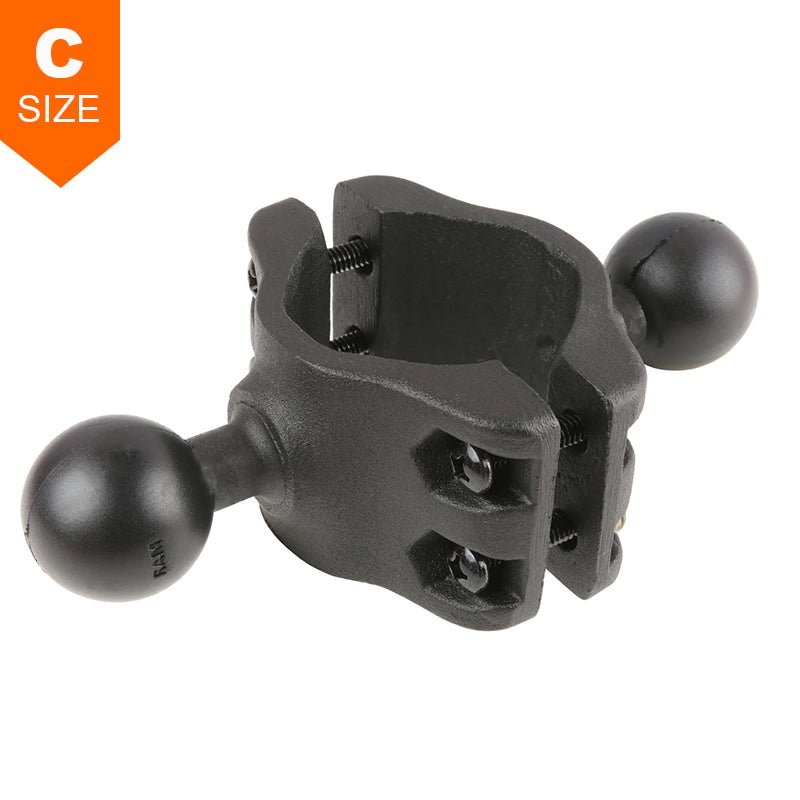 PROMOUNT-RAM Clamp Double Ball Base for 50mm - 63mm Rails 1.5" Balls-RAM-271-2-RBU