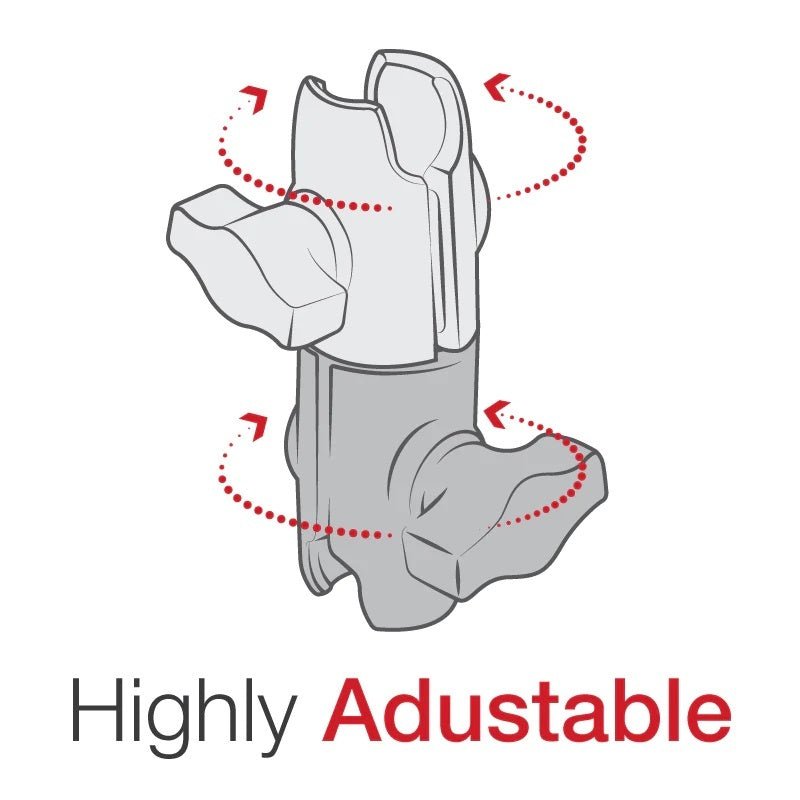 PROMOUNT - RAM Composite Double Socket Swivel Arm 1" Ball - RAP - B - 200 - 12U