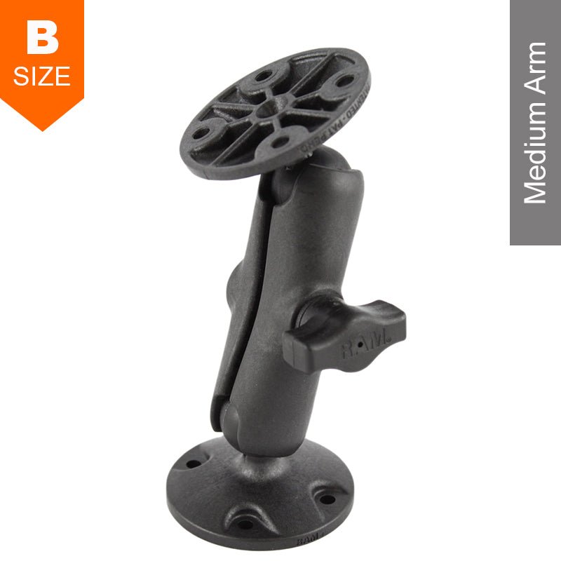 PROMOUNT - RAM Composite Surface Mount Kit Medium Arm & 2 x Round Bases 1" Ball - RAP - B - 101U