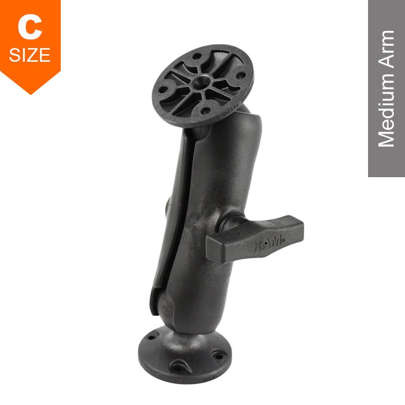 PROMOUNT - RAM Composite Surface Mount Kit Medium Arm & 2 x Round Bases 1.5" Ball - RAP - 101U