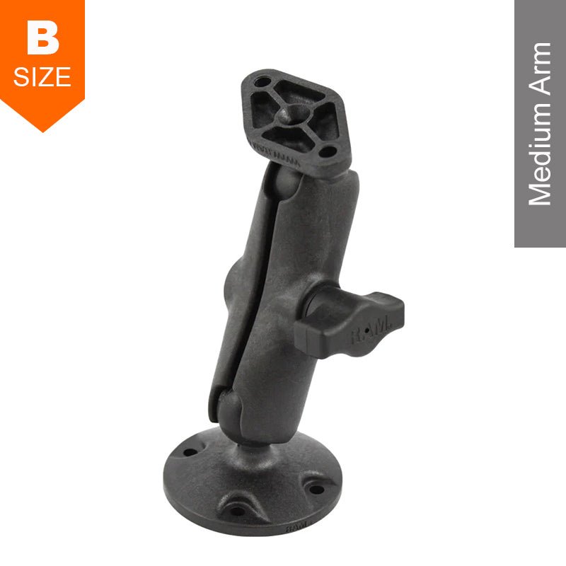 PROMOUNT - RAM Composite Surface Mount Medium Arm Kit & Diamond Plate 1" Ball - RAP - B - 138U