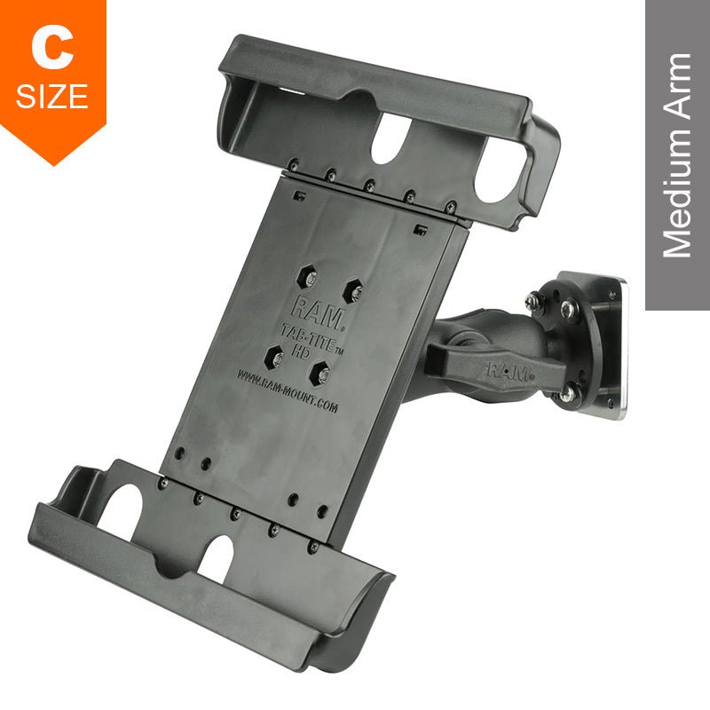 PROMOUNT - RAM Dashboard Mount with Blacking Plate and Tab - Tite Holder for 9" Tablets Kit 1.5" Ball - RAM - 101B2 - TAB20U