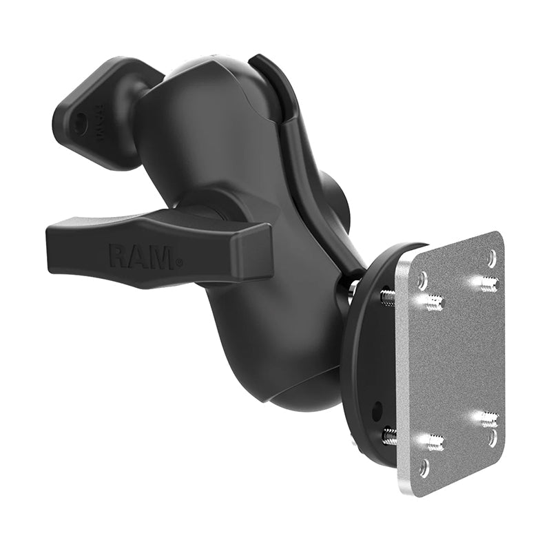 PROMOUNT-RAM Diamond Plate Dashboard Mount with Backing Plate Kit 1.5" Ball-RAM-138-225B2U