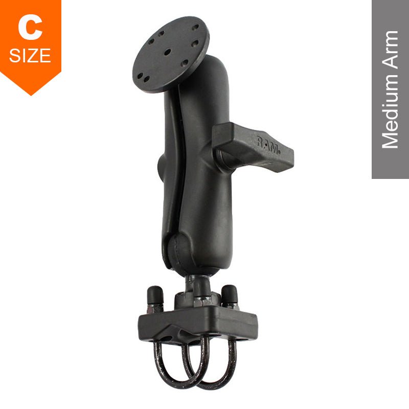 PROMOUNT - RAM Double U - Bolt Mount Kit for 25mm - 32mm Rails 1.5” Ball - RAM - 101U - CA1