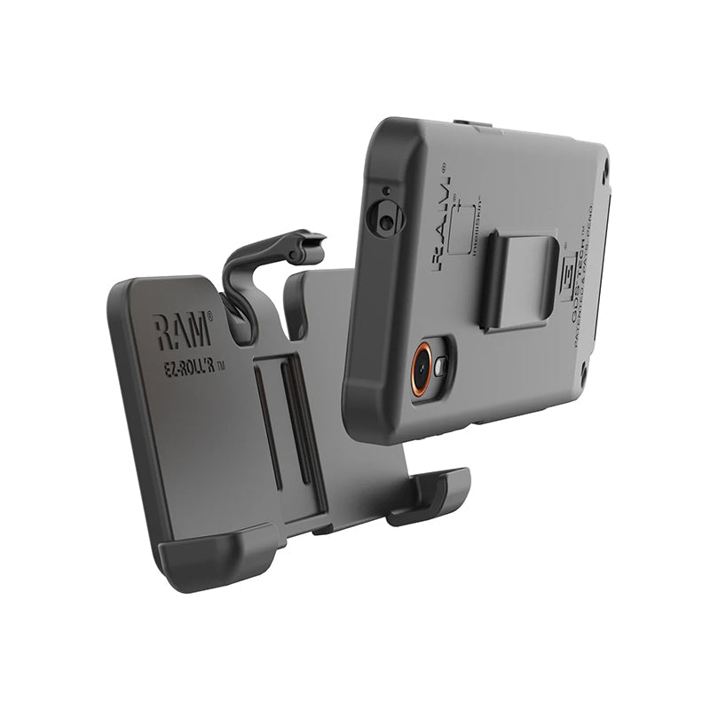 PROMOUNT-RAM EZ-Roll'r Cradle with Belt Clip Lever Samsung Galaxy XCover7 Pro & 6 Pro-RAM-BC1L-SAM84U