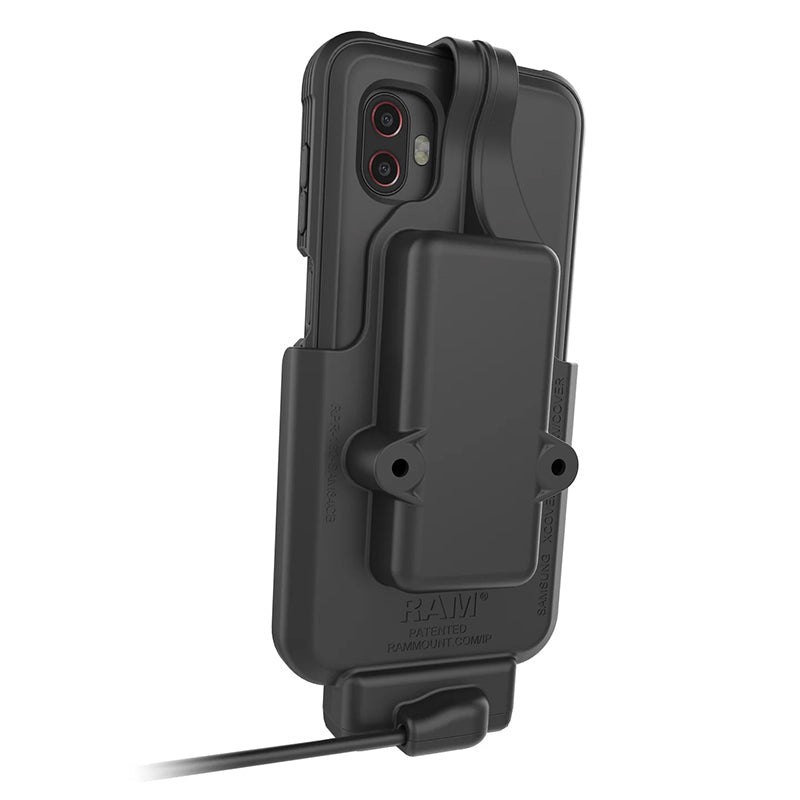 PROMOUNT-RAM EZ-Roll'r Dock Samsung Galaxy XCover7 Pro & 6 Pro With OEM or RAM Skin-RAM-HOL-SAM84CP-1U