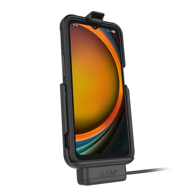PROMOUNT-RAM EZ-Roll'r Dock Samsung Galaxy XCover7 Pro & 6 Pro With OEM or RAM Skin-RAM-HOL-SAM84CP-1U