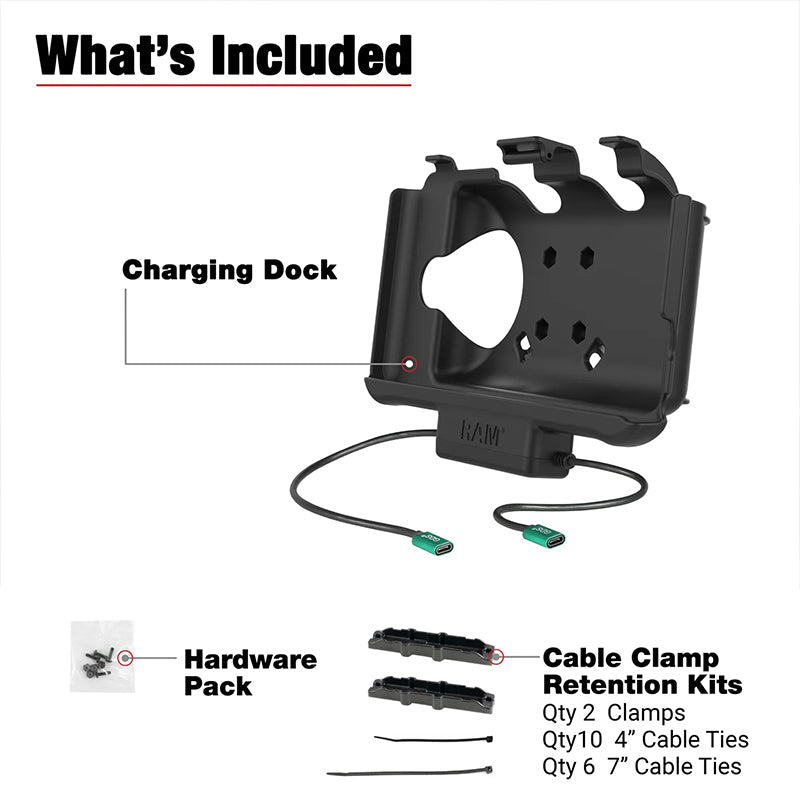 PROMOUNT-RAM EZ-Roll'r Dock USB-C Power & USB-C Data Samsung Tab Active5 & Active3-RAM-HOL-SAM60CP-CU