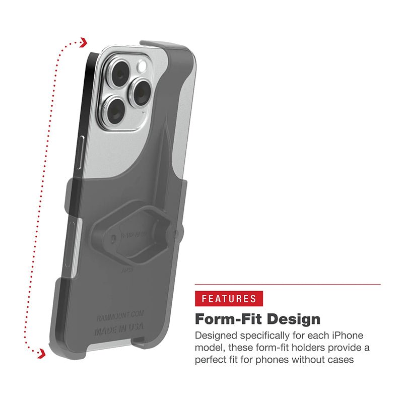 PROMOUNT-RAM Form-Fit Cradle for Apple iPhone 15 Pro-RAM-HOL-AP38-1U