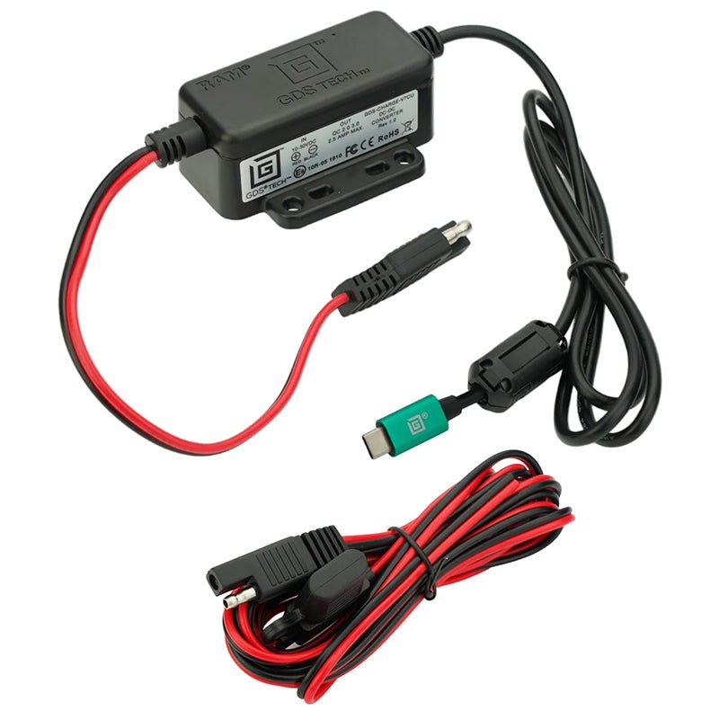 PROMOUNT-RAM GDS Modular 10-30V Male USB-C Hardwire Charger-RAM-GDS-CHARGE-V7CU