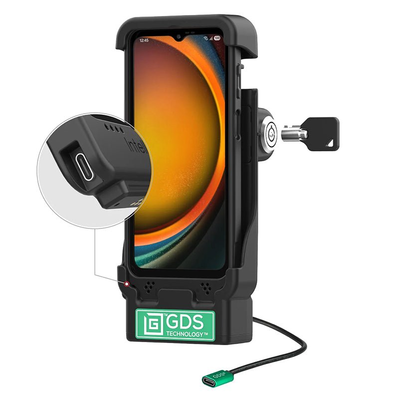 PROMOUNT-RAM GDS Vehicle Dock Samsung Galaxy XCover7 Pro & 6 Pro With USB-C Intelliskin-RAM-GDS-DOCKL-V15-SAM84-CU