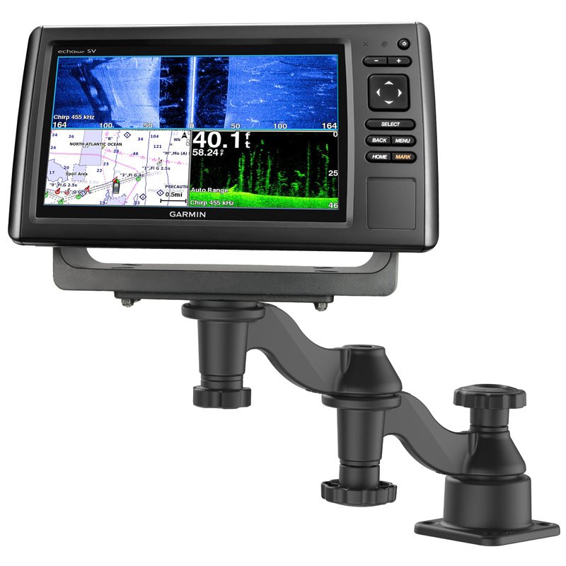 PROMOUNT - RAM Horizontal 305mm (12”) Double Swing Arm Mount for Fishfinders & Plotters - RAM - 109H - 1U