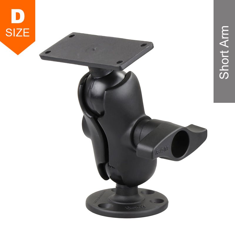 PROMOUNT - RAM Humminbird Helix & Solix Short Arm Surface Mount Kit 2.25" Ball - RAM - D - 202 - 25 - C - 202U