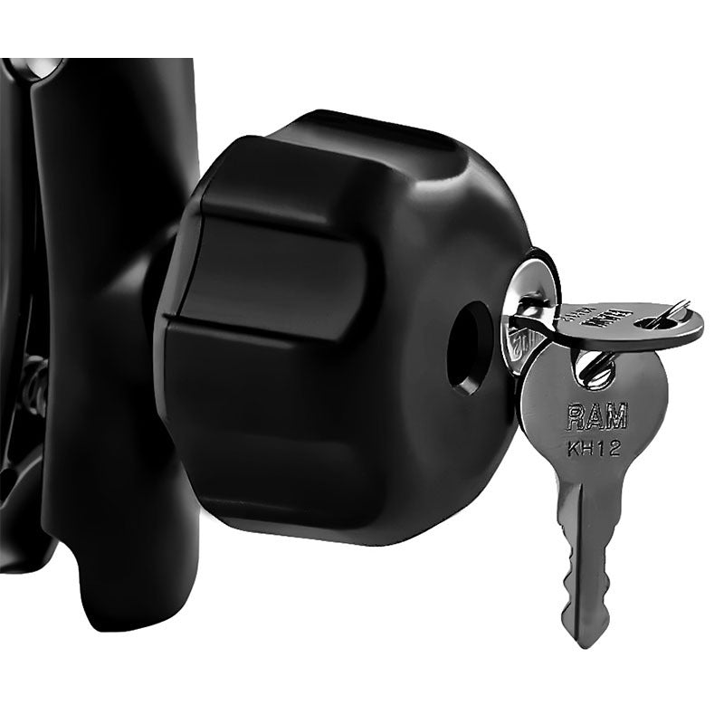 PROMOUNT - RAM Key Lock Knob with Brass Insert for B Size 1" Socket Arms - RAM - KNOB3LU