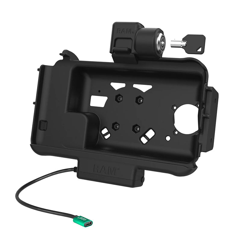 PROMOUNT-RAM Key Lock USB-C Power Modular Dock for Samsung Tab Active5 & Active3-RAM-HOL-SAM58CPKLNU