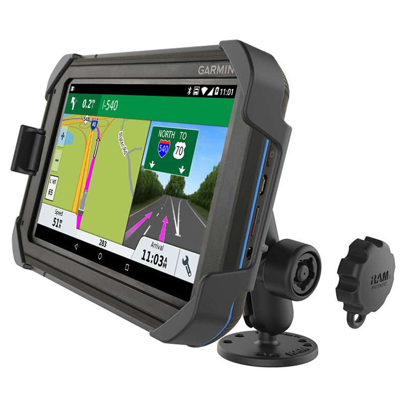 PROMOUNT - RAM Locking Arm Mount Kit Garmin Fleet 7xx Series RV785 Overlander 1" Ball - RAM - B - 138L - GA75LU