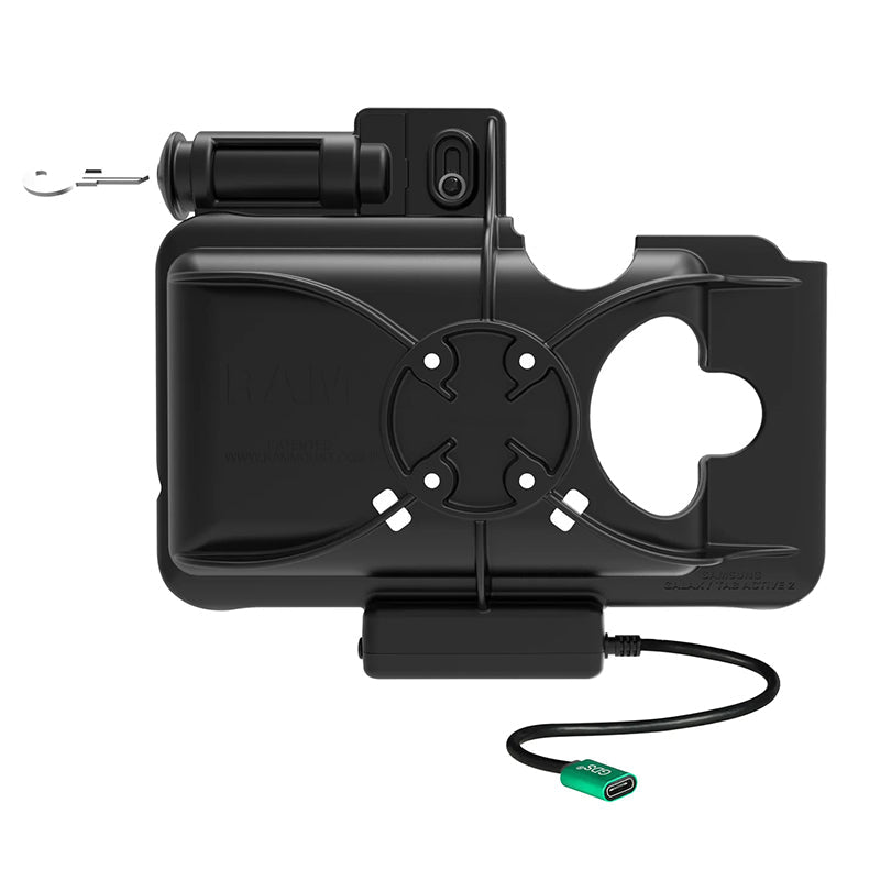 PROMOUNT-RAM Locking USB-C Powered Dock for Samsung Tab Active5 & Active3-RAM-HOL-SAM58CPKLU