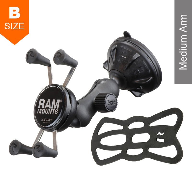 PROMOUNT - RAM Low Profile X - Grip Phone Suction Mount Kit - RAP - B - 166 - 2 - UN7U