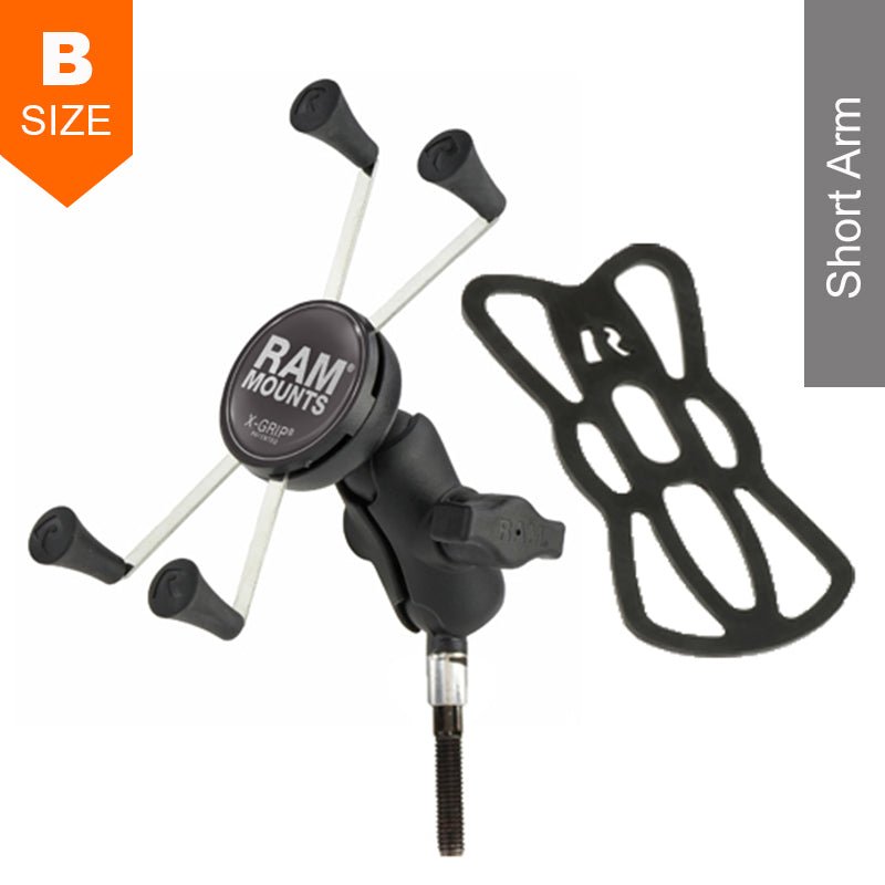 PROMOUNT - RAM M8 Handlebar Clamp Bolt Large X - Grip Phone Kit 1" Ball - RAM - B - 367 - A - UN10U