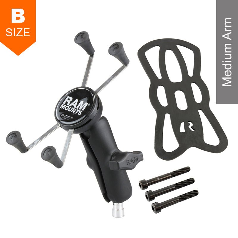 PROMOUNT - RAM M8 Handlebar Clamp Bolt Large X - Grip Phone Kit 1" Ball - RAM - B - 367 - UN10U