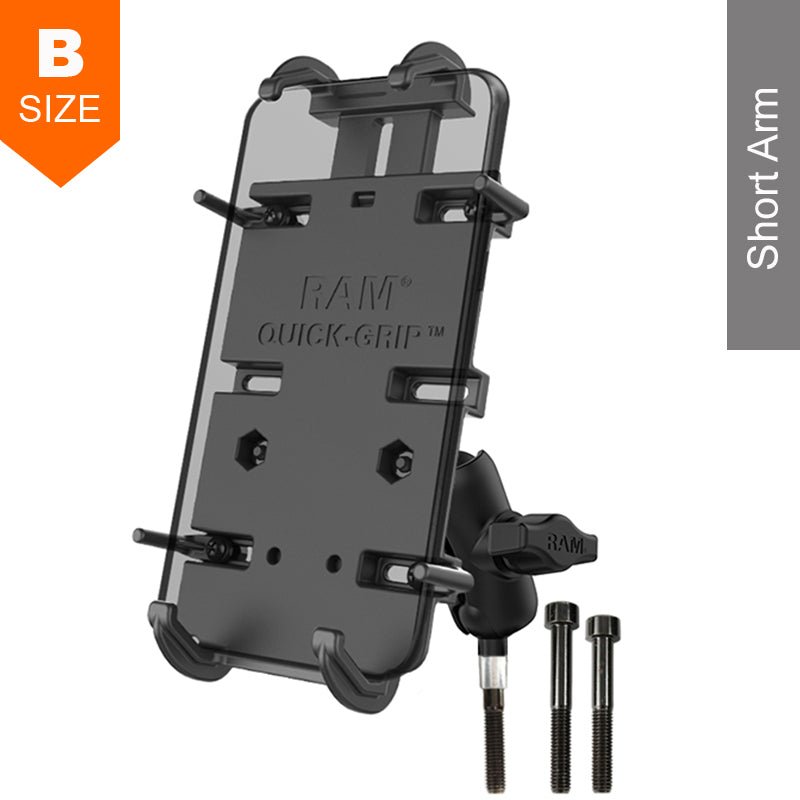 PROMOUNT - RAM M8 Handlebar Clamp Bolt Quick Grip XL Phone Kit 1" Ball - RAM - B - 367 - A - PD4U