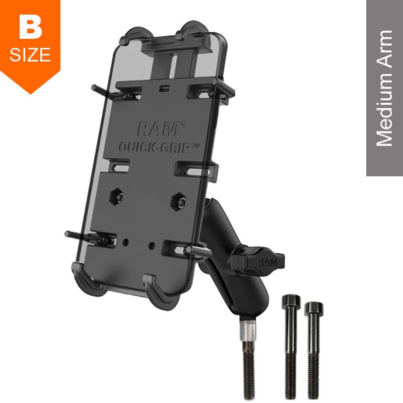 PROMOUNT - RAM M8 Handlebar Clamp Bolt Quick Grip XL Phone Kit 1" Ball - RAM - B - 367 - PD4U