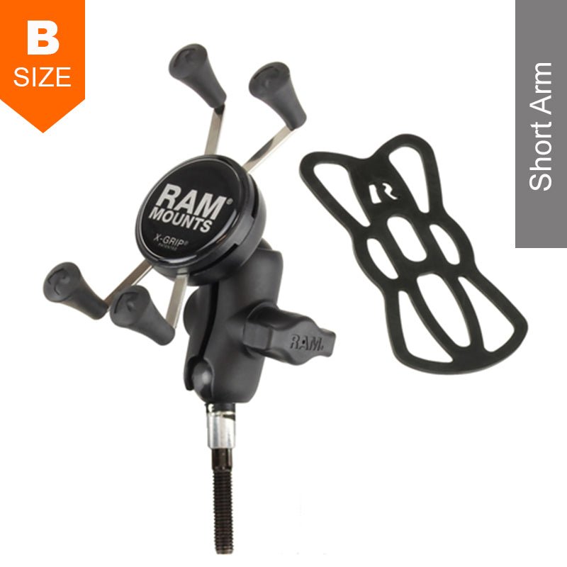 PROMOUNT - RAM M8 Handlebar Clamp Bolt X - Grip Phone Kit 1" Ball - RAM - B - 367 - A - UN7U