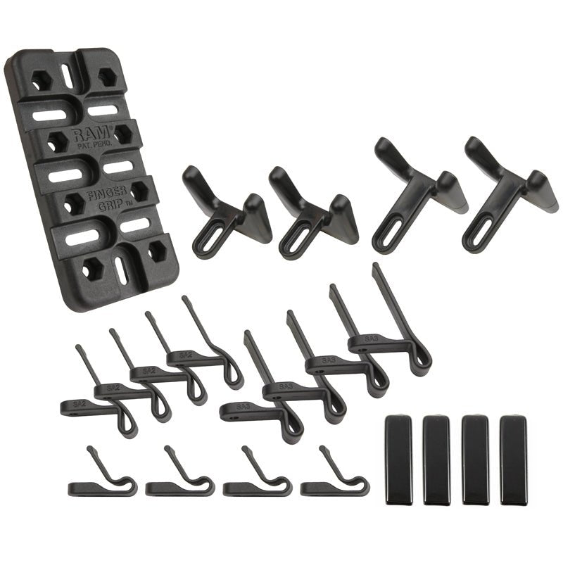 PROMOUNT - RAM M8 Handlebar Clamp Universal Finger - Grip Mount Kit 1" Ball - RAM - B - 367 - UN4U